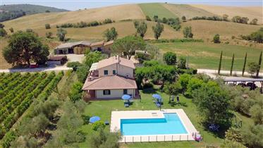 Farmhouse with vineyards and agriturismo near seaside