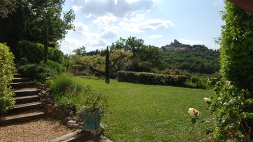 Provencal Villa with superb views over the medieval village of Grimaud