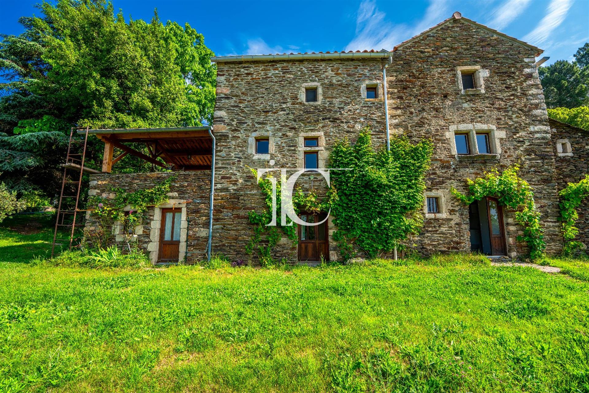 Cevennes farmhouse with land and swimming pool 