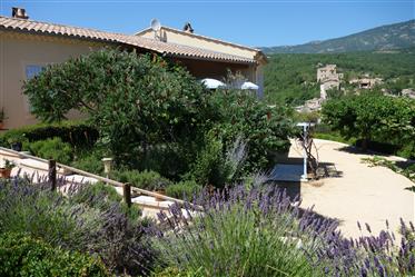 Drôme Provençale - grande villa con piscina.   Vista superba