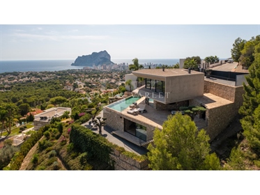 Luxury villa with a modern design in raw concrete in Benissa