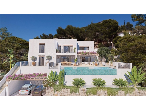 Villa Amantes - style Ibizan avec vue sur la mer