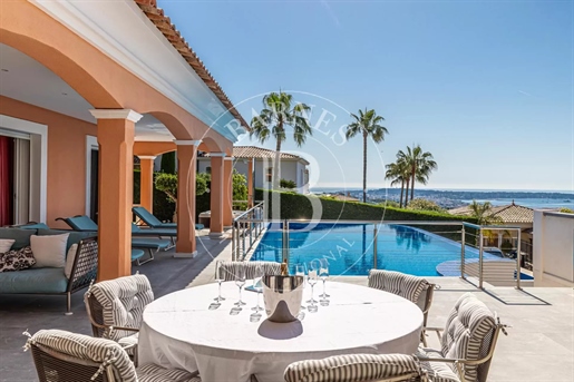 Sole Agent Antibes Heights - Provençal Villa - Panoramic Sea And Mountain View