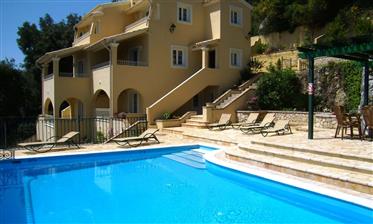 Fabulous 4 Bedroom Villa perched on the hillside near Nissaki, Corfu Greece with lovely sea views.