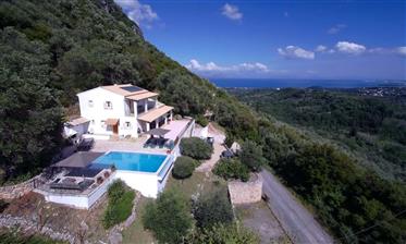 Beautiful secluded 3 Bedroom Villa with stunning views across lush olive groves and out to sea, loca