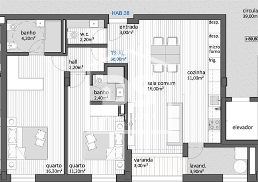 Appartement 2 Chambre(s) Vente dans São Mamede de Infesta e Senhora da Hora,Matosinhos