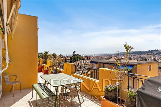 Magnificent rooftop terrace in the heart of Nice - sea view