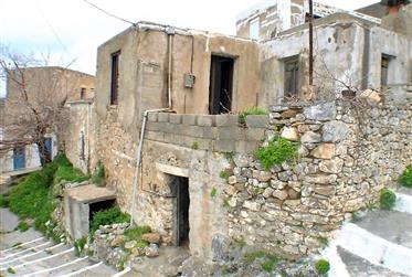  Каменна къща. Частичен изглед към морето. Проект за обновяване - Източен Крит