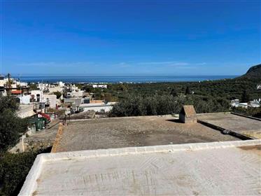  Stenen huis met tuin. Renovatieproject in Milatos. Uitzicht op zee - Oost Kreta