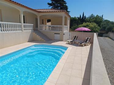Recente villa (140 m²), 4 slaapkamers,  zwembad, garage in Roubia (11200 - Aude)