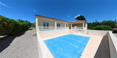 Recente villa (140 m²), 4 slaapkamers,  zwembad, garage in Roubia (11200 - Aude)
