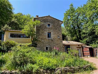 Old restored stone house for sale in Ménerbes with a garden and a swimming pool
