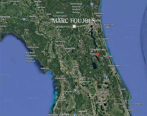 Terrain à construire au bord d'un lac, nord de la Floride