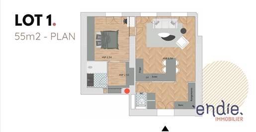 Appartement 55 m2 à rénover Lyon 2 opportunité rare