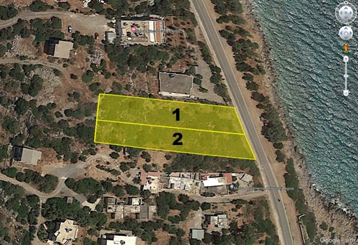Building plots, first line on the sea, build 2 x 400m2