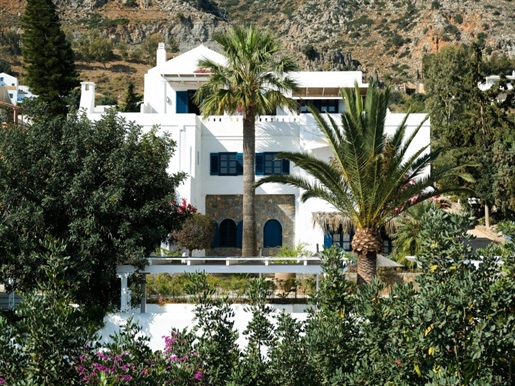 Cycladic style hotel of 13 apartments with pool, garden and cafe/bar.