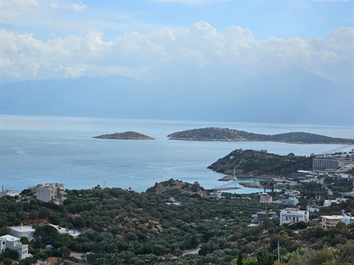 Vue sur la mer, terrain constructible à flanc de colline, Agios Nikolaos, Crète