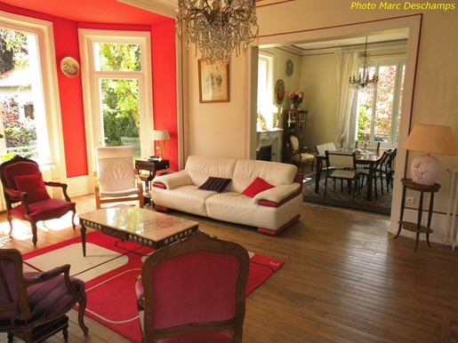 Fully renovated mansion, 350m2 liveable area, on ~1 acre park in the heart of the town