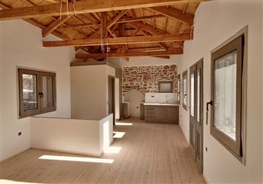 Renovateed stone house with seaview for sale in Skalochori, Lesbos