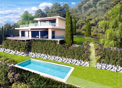 Sublime villa contemporaine neuve sur les hauteurs de Roquebrune avec vue mer