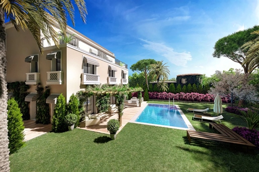 An exceptional 5 room duplex apartment of 210 sqm with terraces, garden and private pool in a luxury