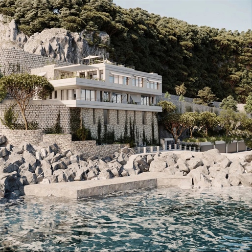 Superb project of a waterfront villa with pontoon and direct access to the sea, Eze bord de mer