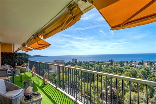 Nice Napoléon 3, top floor with terrace and solarium sea view in a residence with pool