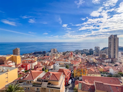 Beausoleil, in de buurt van Monaco, prachtig 3-kamerappartement van 102 m² met terras en panoramisc