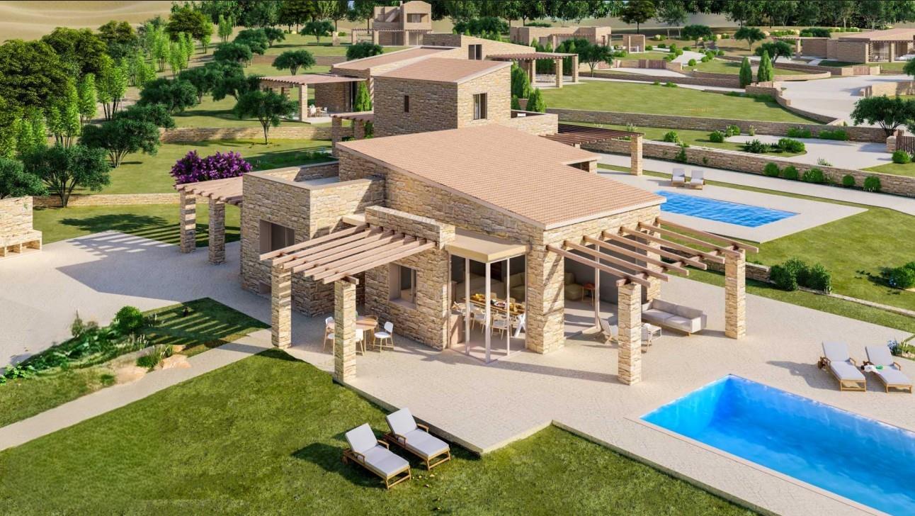 Een luxe villa in Kissamos, tegenover het strand