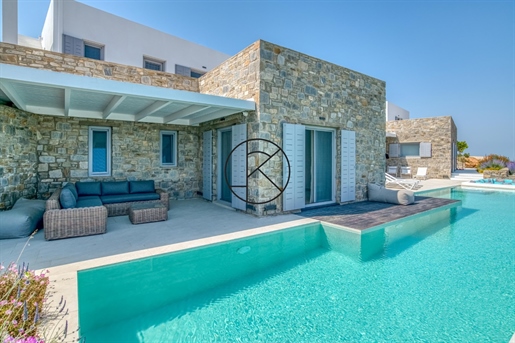 Villa de rêve avec vue sur mer Égée et l'île de Naxos