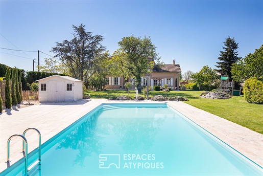 Elégante toulousaine avec parc et piscine proche Toulouse et Montauban