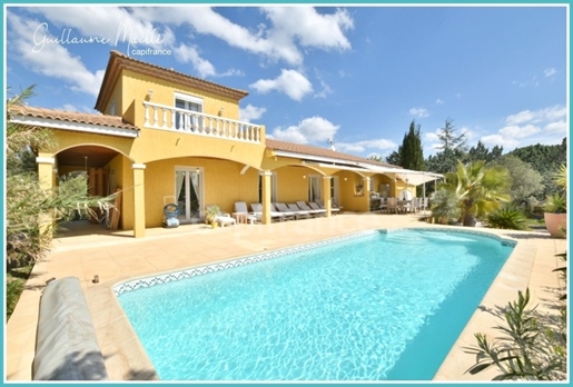 Dpt Hérault (34), te koop Roujan huis P7 van 167 m² met zwembad, garage op een perceel van 1.923,0