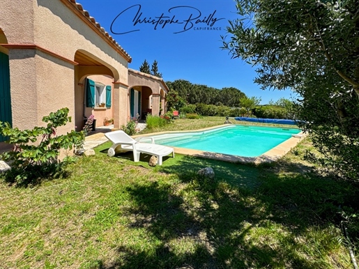 Dpt Aude (11), for sale Caunes Minervois, 5-room single storey villa with garden and swimming pool