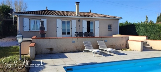 Dpt Ariège (09), Woning 3 slaapkamers, garage en zwembad met uitzicht