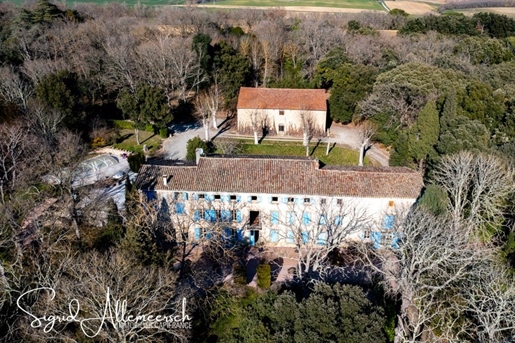 Aude, For sale P27 mansion of 1100 m² - 3.7 Ha park. Quiet not far from amenities, 10 minutes from