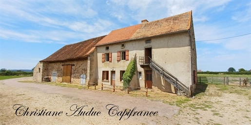 Near Cluny, old stone farmhouse on 2 hectares of land