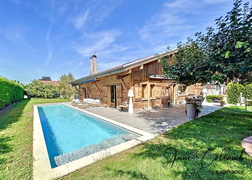 Dpt Haute Savoie (74), La Roche Sur Foron, renoviertes Architektenhaus mit Swimmingpool und freisteh