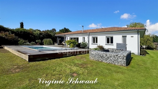 Dpt Landes (40), for sale Habas Contemporary House On One Storey With Pool On Large Enclosed Land