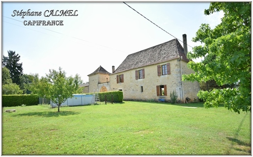 Dpt Dordogne (24), for sale near Lalinde - Stone farmhouse of 319 m² - 2 gîtes - 5 hectares of land