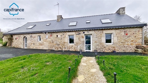 Dpt Côtes d'Armor (22) - te koop Plounevez Moedec - stenen boerderij P4 - gerenoveerd - 112 m² - ter