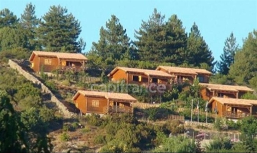Dpt Corse (20), for sale Evisa, set of six wooden chalets, with terrace, swimming pool and parking