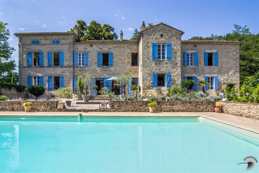 Stunning Chateau, 3 Converted 2-Bedroom Barns, Pigeonnier, 3 pools, 5,4Ha - peace and quiet assured.