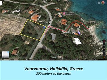 Laspiaggia di Vourvourou - 200 m per la spiaggia