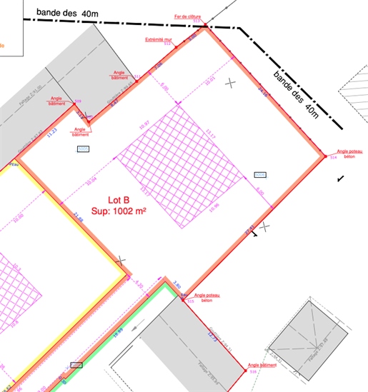 For sale in Bessancourt center, building land of 1002 m2