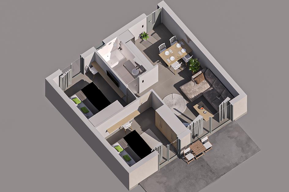 Luxurious ground floor apartment in Maleme