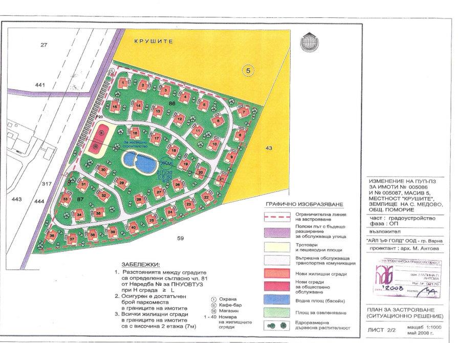 Tomt för ett komplex av villor, Burgas, Bulgarien