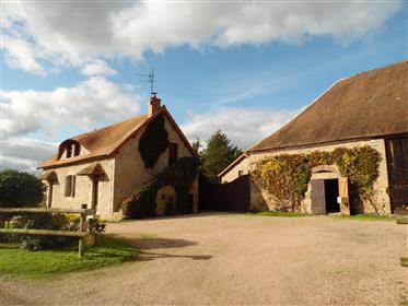 In the Allier house, cottage, outbuildings and 8 ha