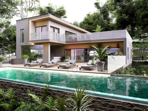 Land with project for a modern design villa
