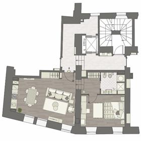 Dvoulůžkový apartmán 50 m² v centru Mentonu