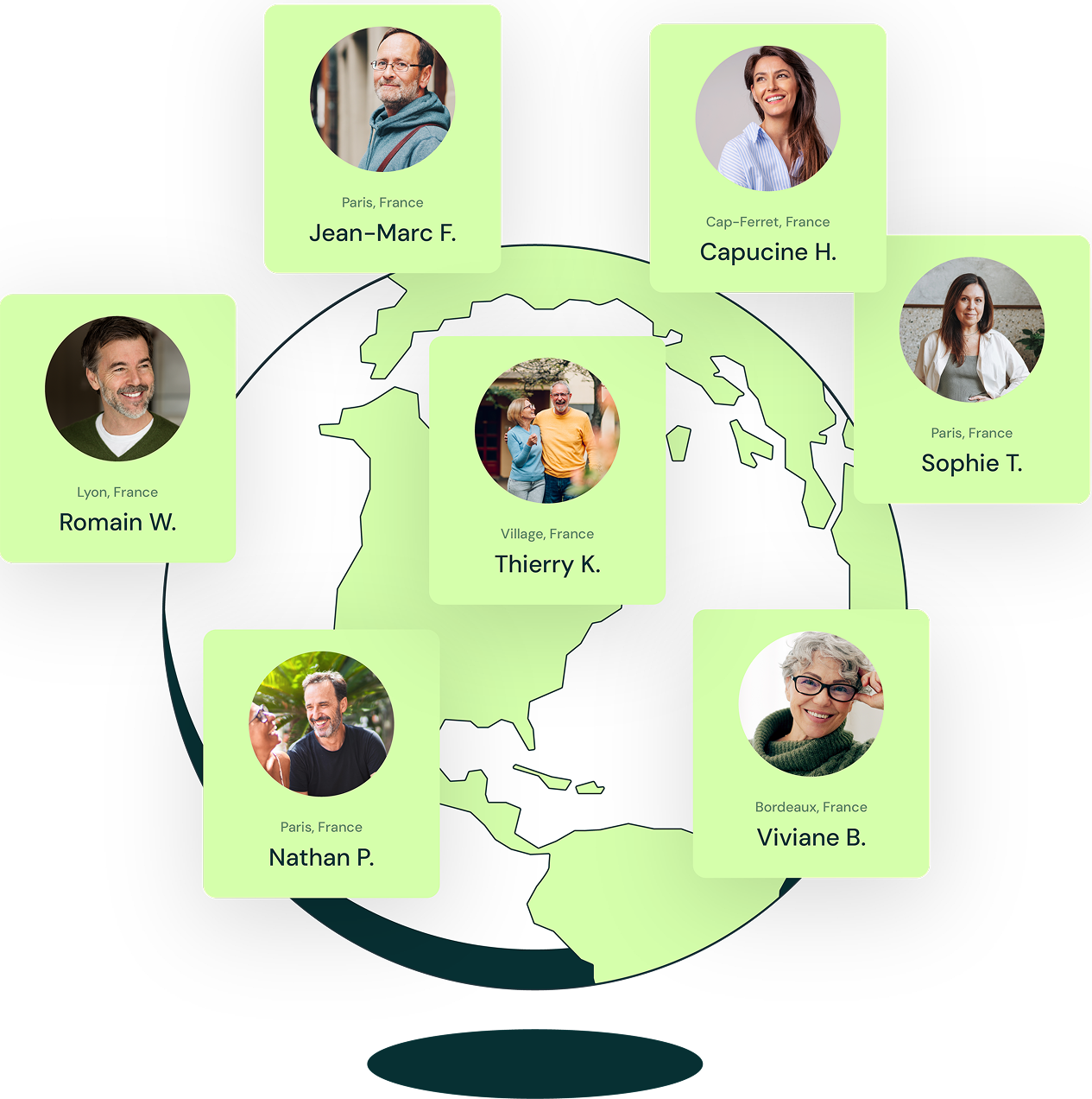 Illustration customer from all over the world